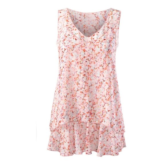 CAbi "Bella" Floral Print Sleeveless Chiffon Blouse - Picture 4 of 16
